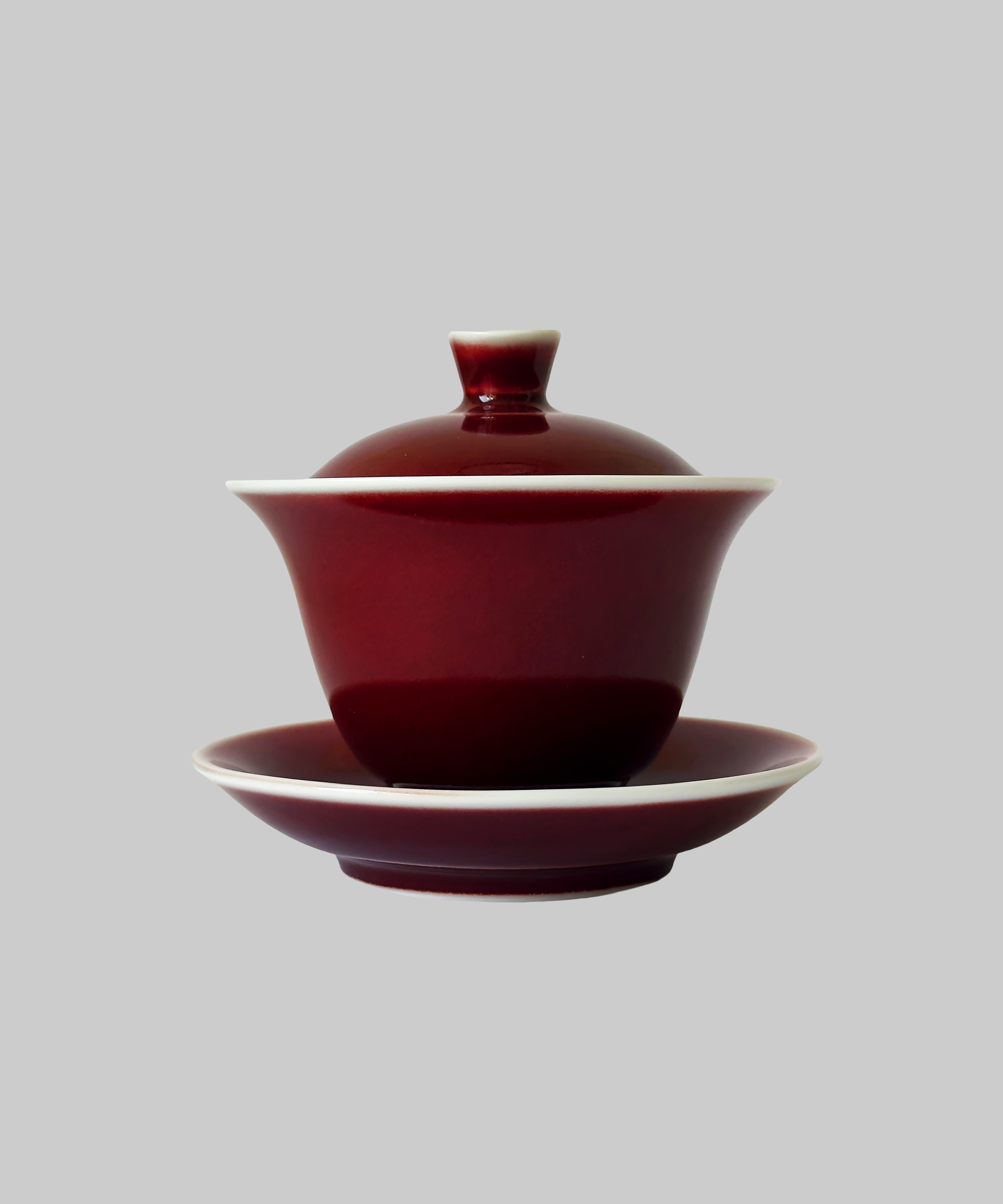 гайвань велика, оксамитово-рубінова глазур. Чайна Chaguan - чай і посуд для чаювань і чайних церемоній.