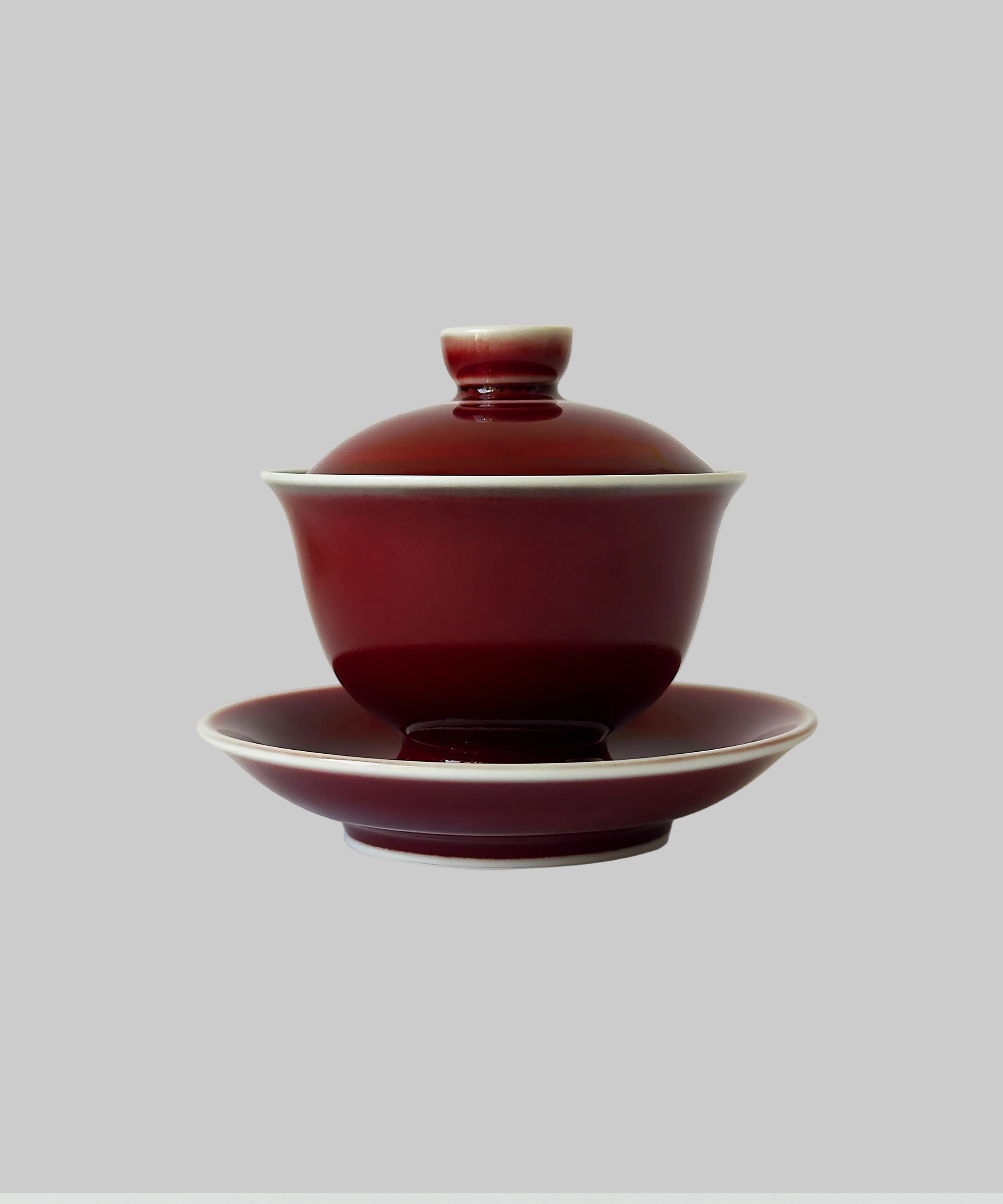 гайвань оксамитово-рубінова глазур. Чайна Chaguan - чай і посуд для чаювань і чайних церемоній.