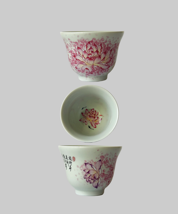 Чашка, піала рожевий лотос. Чайна Chaguan - чай і посуд для чаювань і чайних церемоній.