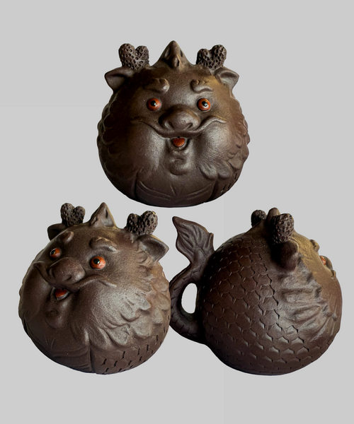 Фігурка з ісінської глини ручної роботи, дракон, дракончик.