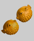 Фігурка для чайної церемонії та чаювання з ісінської глини, золота рибка ручної роботи